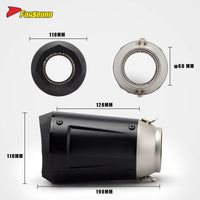 Stainless Steel 60Mm AR Angled Tail Section Exhaust Pipe for Universal Motorcycle Pipe