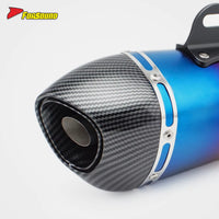 RS Original Carbon Fiber Universal Stainless Steel Motorcycle Exhaust Muffler New Condition Fits Z900 MT09 FZ6 G310GS