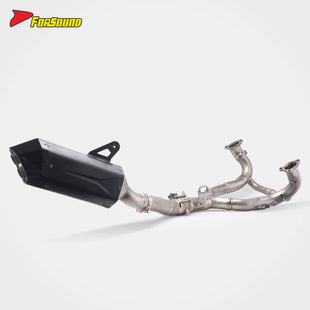 R1300GS for Forsound New Carbon Fiber Cable-Controlled Valve Front-Mid Section Black Aurora Slip-On Full Exhaust System For