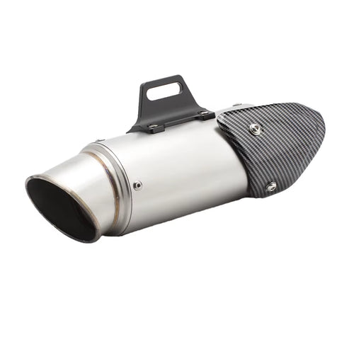 Universal 51Mm Diameter Slip-On Matte Finish Slanted Cap Cannon-Style Exhaust Stainless Steel Inner Tube Fits Street Bikes