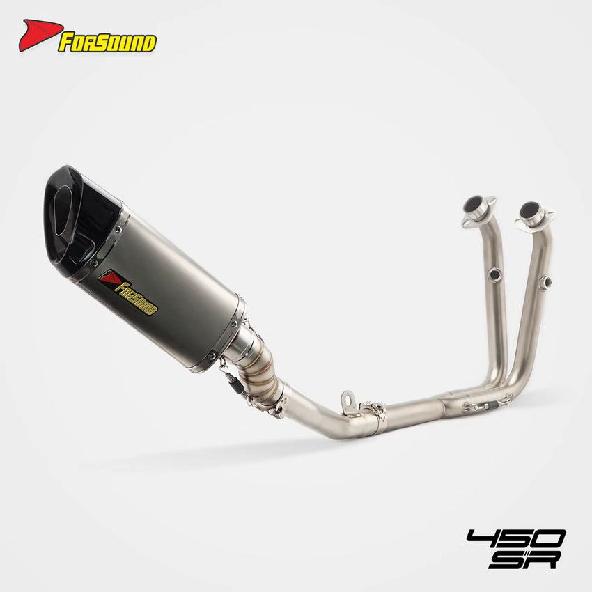 FORSOUND for 450SR/NK Full Exhaust Pipe K10 Stainless Steel Carbon Fiber Retrofit/Upgrade Condition New