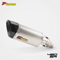 New Stainless Steel Carbon Fiber K10 Mid-Tail Section Frosted Black Catalytic Converter for 450SR/NK Motorcycle