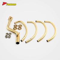 Vintage Style Brass Fully Handcrafted Six-Stage Modified Motorcycle Full System Exhaust Pipe for HONDA CBX400F 1981-1984 CB400F