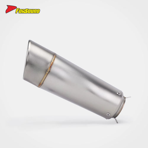 New Universal FORSOUND 51Mm Stainless Steel Spark Grid-O Exhaust Racing Slip-On Muffler Aggressive Sound Horsepower Boost Fits