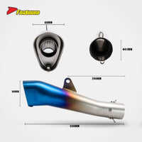 FORSOUND 675SR New Torch-Style Stainless Steel Exhaust Pipe with Blue Burnt Titanium Alloy Front & Middle Section