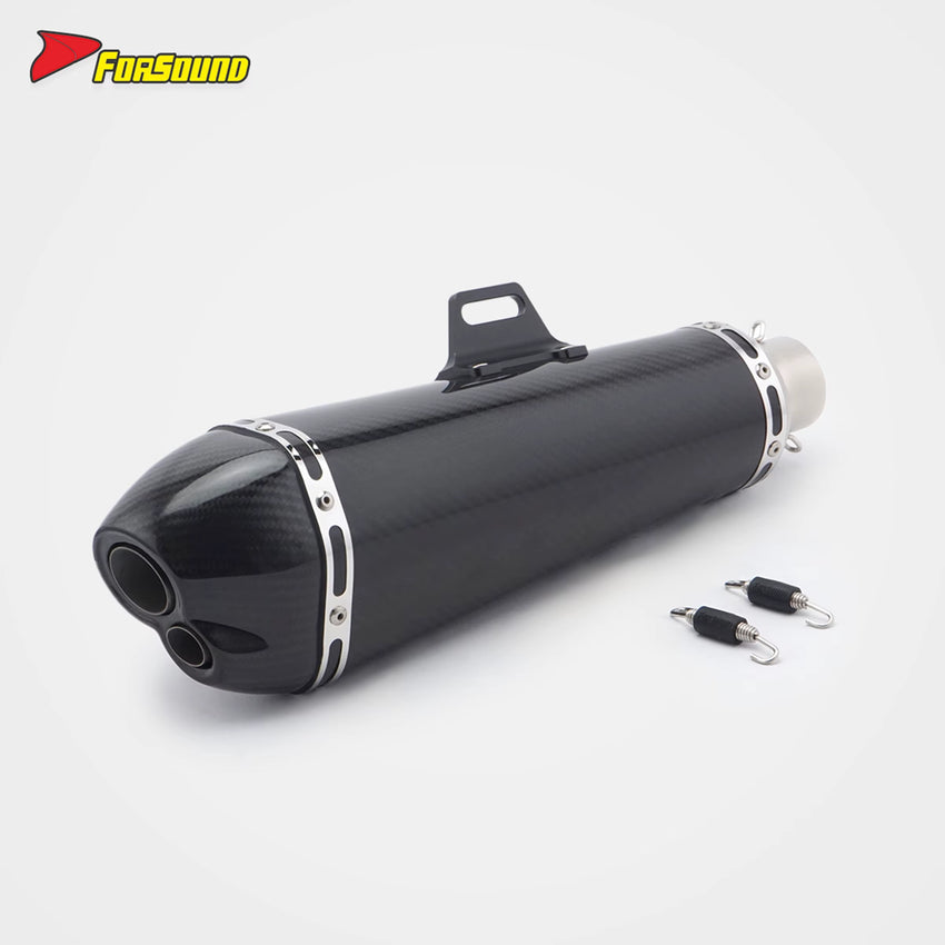 Stainless Steel Carbon Fiber Exhaust End Can Universal Motorcycle 51Mm Pipe Honda Forza 750 Slip-On Exhaust Carbon DB Killer