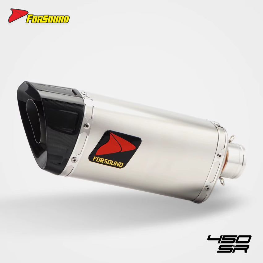 New Stainless Steel Carbon Fiber K10 Mid-Tail Section Frosted Black Catalytic Converter for 450SR/NK Motorcycle
