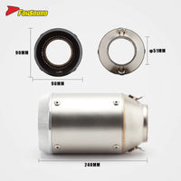 Stainless 51Mm Cola Can Nozzle Exhaust Pipe for Motorcycles.