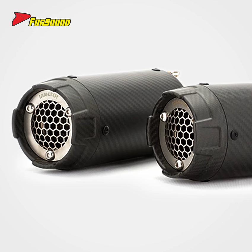 Full Exhaust for 500SR 2024-2025 VOOM Short Carbon Fiber Stainless Steel Honeycomb Tip Sportbike Inline-Four Motorcycle Track