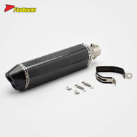 New RS Original Modified Universal Stainless Steel Black Exhaust Pipe Replacement Water Transfer Printing Lengthened Hexagonal