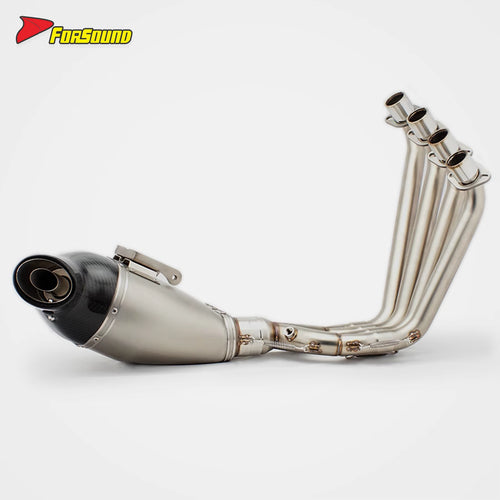 Forsound สำหรับปลายท่อสเตนเลสสตีล CB650R ท่อไอเสียแบบเต็มระบบติดตั้งต่ำ ปี 2021-2025 เฮดเดอร์แบบ 4-ออก-2 ถอดตัวลดเสียงได้ ODM
