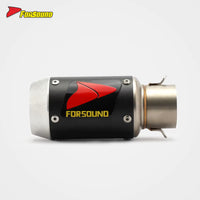 Stainless Steel Carbon Fiber 51Mm Mini GP End Can Exhaust Pipe Universal Motorcycle Pipe