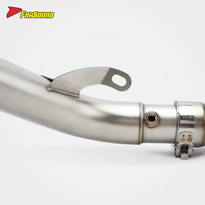 For KAWASAKI ZX-6R Fit 2003-2024 60Mm Stainless Steel Front-Middle Section Exhaust Pipe Compatible Aftermarket Rear Exhaust OEM