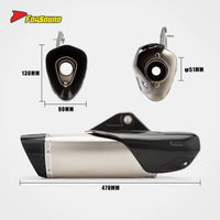 FORSOUND 675 R1-Style Heat Shield Aftermarket Stainless Steel Carbon Fiber Full Exhaust AK Model Direct Bolt-On Installation