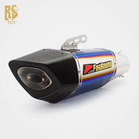 RS for Carbon Fiber Motorcycle Modified Exhaust Pipe Exhaust Pipe with Hanger for Master Z900 CF675SR 4R GSX Ninja400 Race 600