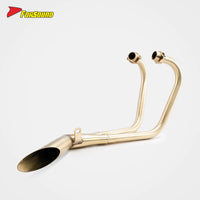 For SUZUKI GS400 FIT 1976-1979 Oblique Barrel Vintage Copper Exhaust Pipe Motorcycle FULL Exhaust System OEM Custom Exhaust Pipe