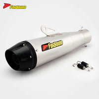 RS Original Universal Modified Stainless Steel Motorcycle Exhaust Pipe Frosted Black R34 51Mm Tail Section Silencer 51MM Caliber