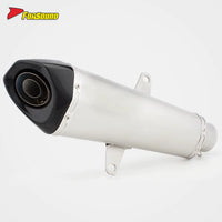 For Honda Forza 350 Exhaust Matte Extended Slanted Hexagonal Mid-Rear Section Exhaust Carbon Fiber Tip Urban Commute OEM ODM