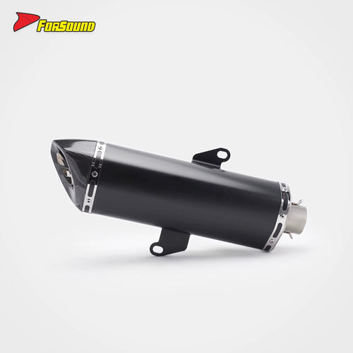 For Forza 350 Exhaust System-Large Hexagonal Straight Body Full System Stainless Steel Carbon Fiber Tip Replacement for Deep