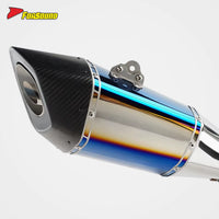 New Condition Custom Parts Exquisite Blueing Effect Coating Motorcycle Full Length Exhaust Pipe for KAWASAKI ZX-6R ZX-4R