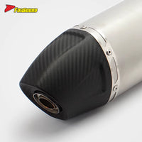 Stainless Steel Carbon Fiber 51Mm Exhaust End Can for Universal Motorcycle 51Mm Pipe