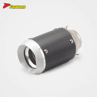 RS Original 51Mm End Can Universal Stainless Steel Black Mouth Multilateral Motorcycle Exhaust Pipe Retrofit/Upgrade for Can