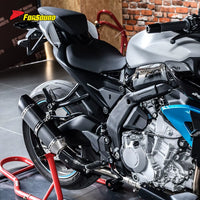 New FORSOUND 675SR Carbon Fiber Stainless Steel Full Exhaust System LV Style Matte Texture High-Temp Resistant Sportbike Racing