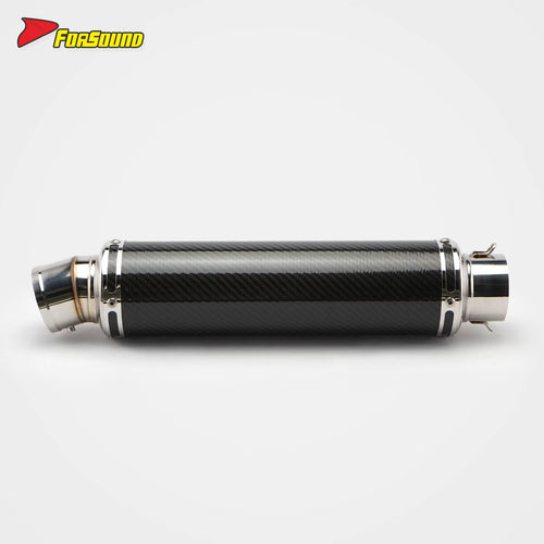 Stainless Steel Carbon Fiber 60Mm Long Blue End Can Yoshimura Exhaust Pipe Universal Motorcycle Pipe Escapes Yoshimura Carbono