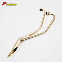 For SUZUKI GS400 FIT 1976-1979 Oblique Barrel Vintage Copper Exhaust Pipe Motorcycle FULL Exhaust System OEM Custom Exhaust Pipe