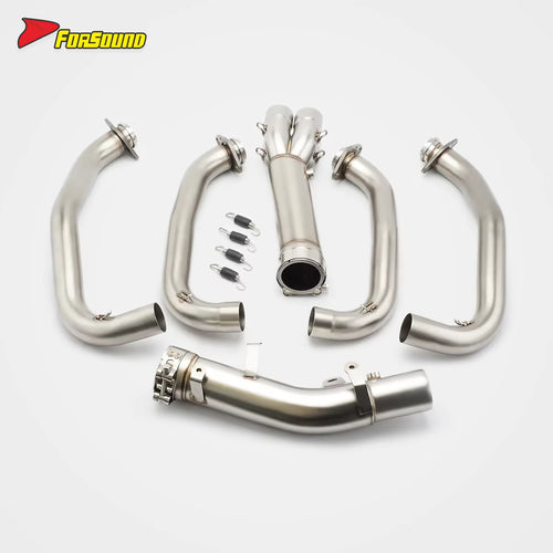 For KAWASAKI ZX-6R New Condition Front and Middle Section Exhaust Pipe OEM Rear Exhaust-Compatible Exhaust with Mounting Bracket