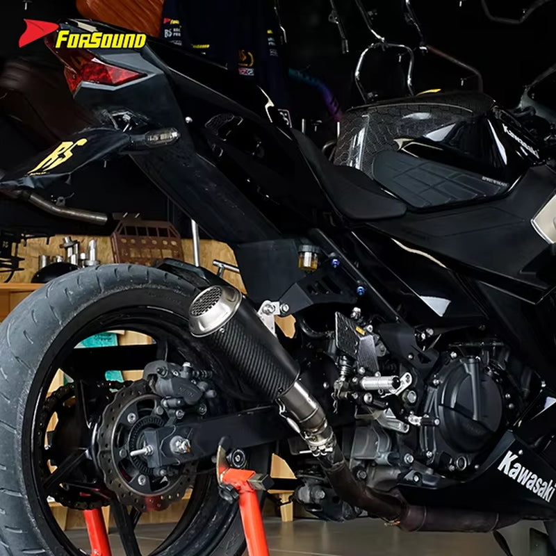 For Kawasaki Ninja 400 Stainless Steel 51Mm Exhaust Mid-Tail Exhaust Pipe
