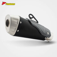 Universal Motorcycle Modified V4 Carbon Fiber Exhaust Pipe Tail Section New Condition Compatible with RSV4 V4 V2 675 752S