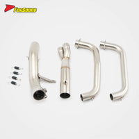 Yamaha R3 Dual Sport Motorcycle Exhaust Side Exit Carbon Fiber Stainless Steel Front-Mid Section Exhaust Pipe Compatible Rear