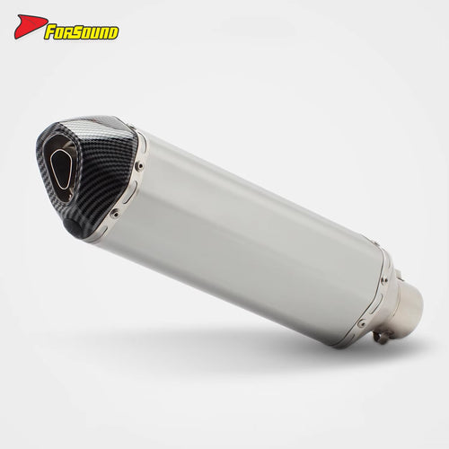 RS Original Modified Stainless Steel Exhaust Pipe Universal Single Hole Tail Section 51Mm Extended Hexagonal Body Condition New