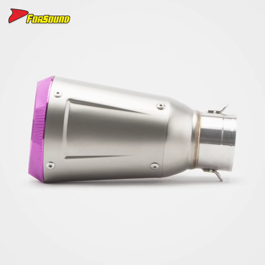 New Condition 51Mm/60Mm Universal Motorcycle Embossing Exhaust Muffler with DB Killer for KAWASAKI ZX-4R ZX-6R YAMAHA MT09 MT03