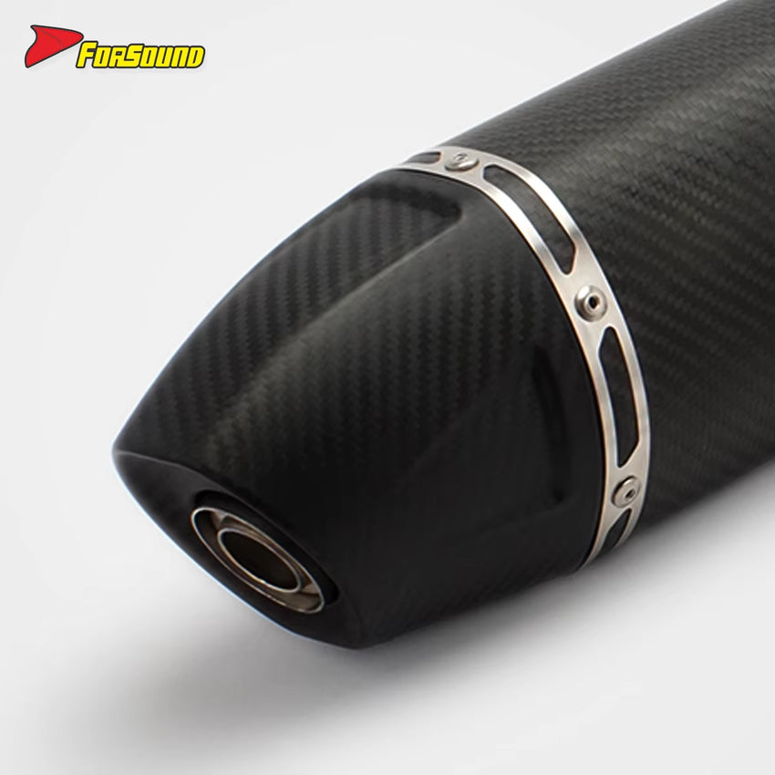 Carbon Fiber 51Mm End Can Exhaust Pipe for Universal Motorcycle Pipe