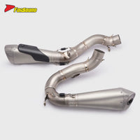 Ducati V4 Mid-Tail Carbon Fiber & Titanium Exhaust for 2018-2025 Panigale V4S/Streetfighter V4-High-Performance Retrofit/Upgrade