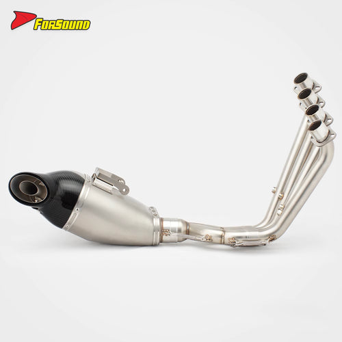 For QJMOTOR QJ800GS-K Fit 2023-2025 Silvery Stainless Steel Motorcycle Full Bottom-Exit Exhaust System Four-Cylinder OEM ODM