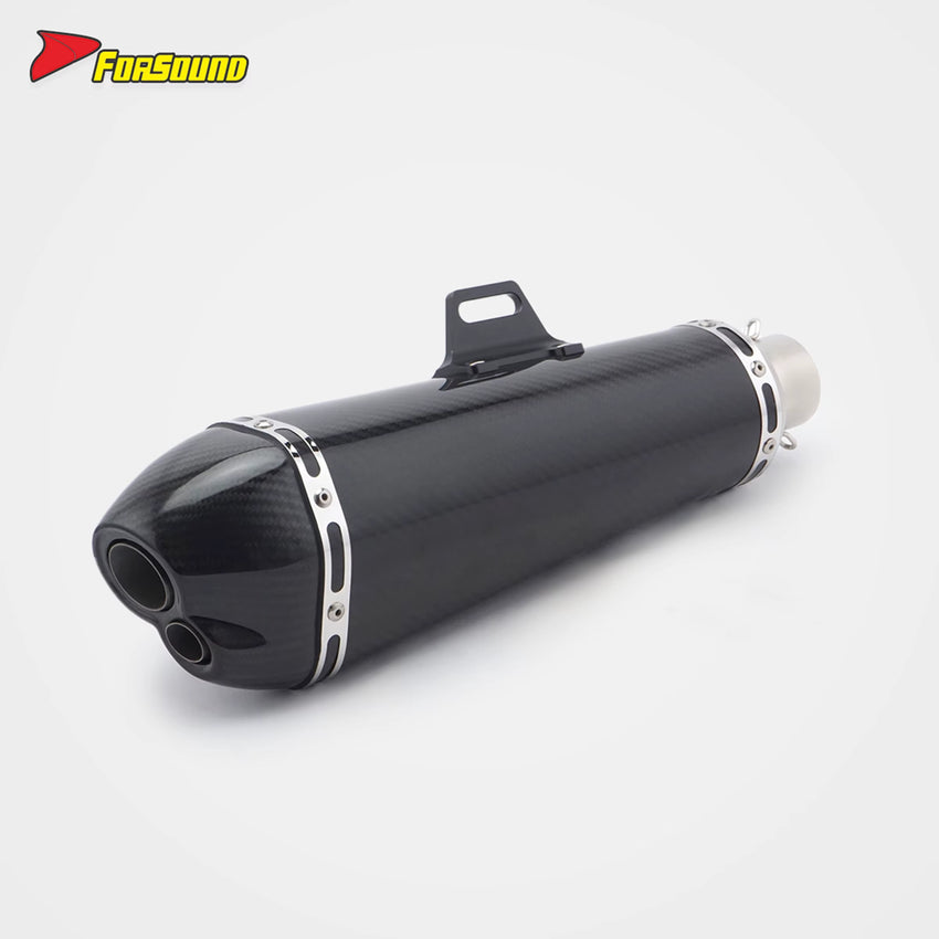Stainless Steel Carbon Fiber Exhaust End Can Universal Motorcycle 51Mm Pipe Honda Forza 750 Slip-On Exhaust Carbon DB Killer