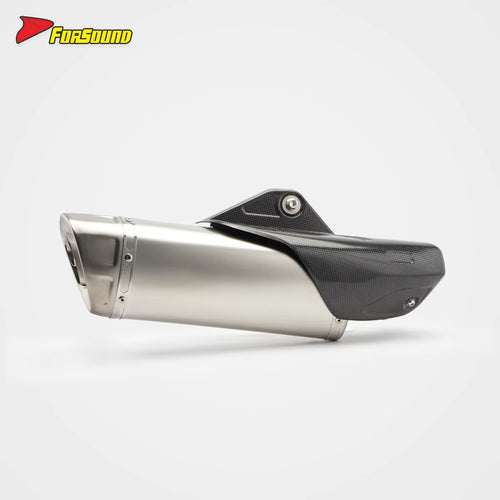 FORSOUND Yamaha MT10 Exhaust K12 Style Long Mid-Tail Slip-On Muffler Stainless Steel for Yamaha R1 2015-2025 Superbike Extended