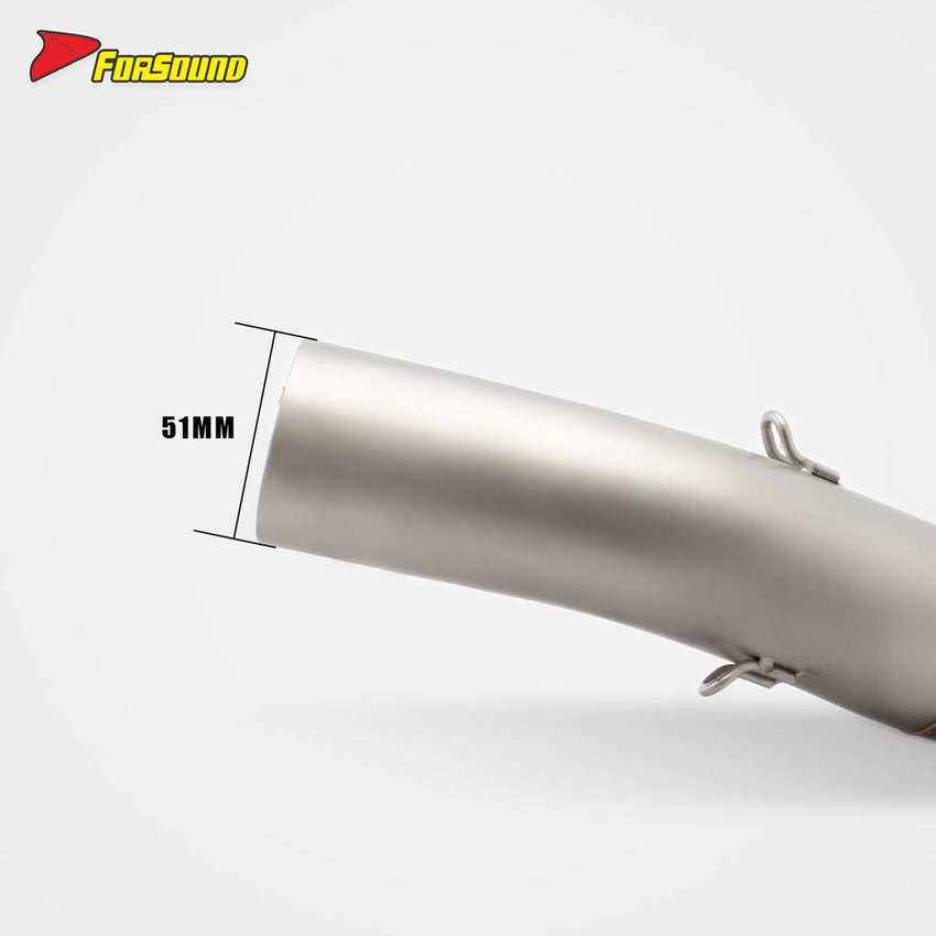 New FORSOUND for Cb400F Stainless Steel Mid-Section Bent Pipe Aftermarket Exhaust 2014-2025 Model Compatible