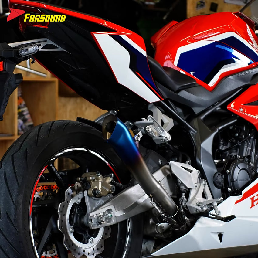 Universal Exhaust 51Mm Modified Stainless Steel Motorcycle Exhaust Pipe Torch Tail for MT09 Z900 CBR R6 Race 600 450SR Models