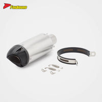 Universal 51Mm Locomotive Style Stainless Steel Motorcycle Modified End Can Slip-On for Zx-4R NINJA400 800Nk CB500 R3 MT07 OEM