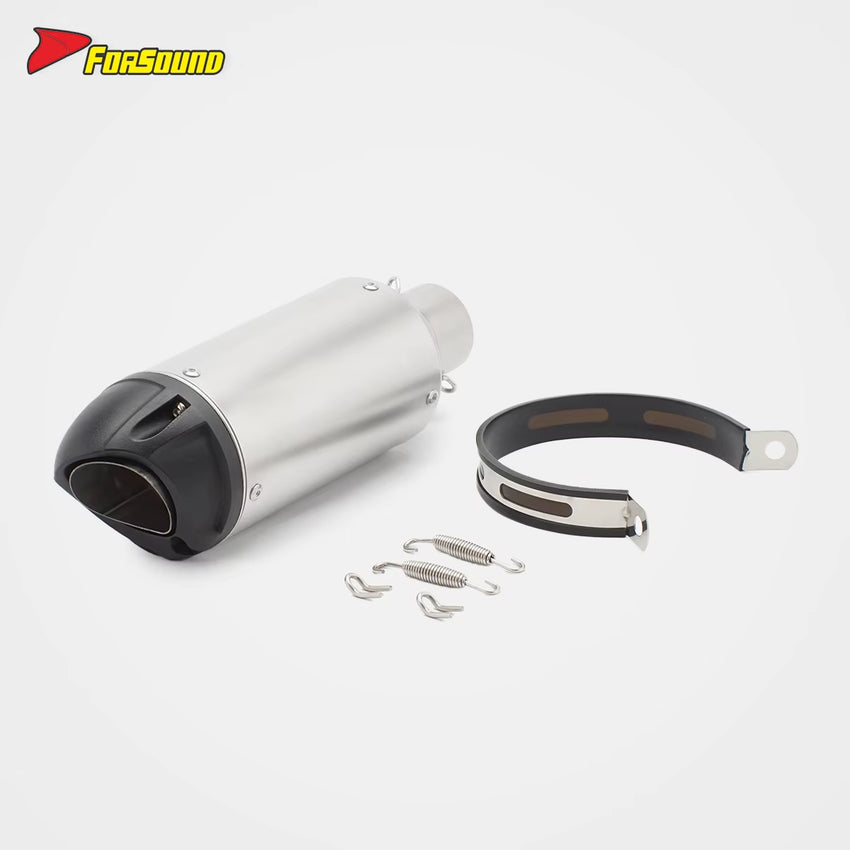 Universal 51Mm Locomotive Style Stainless Steel Motorcycle Modified End Can Slip-On for Zx-4R NINJA400 800Nk CB500 R3 MT07 OEM