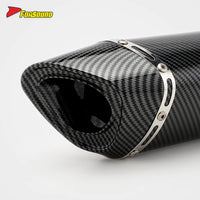 RS Original 51Mm Universal Modified Motorcycle Exhaust Pipe Muffler for Ninja250 Carbon Fiber Material Stainless Steel