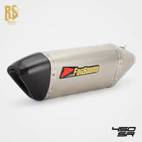Forsound New Stainless Steel Carbon Fiber Puppy Mid Tail Exhaust Pipe Includes Muffler Tip 450SR 450NK Street Motorcycle