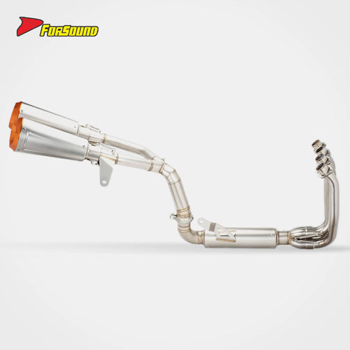 For 500SR Voom Exhaust Full System 2023 AR Extended Oval Tip Optimized Flow Stainless Steel OEM
