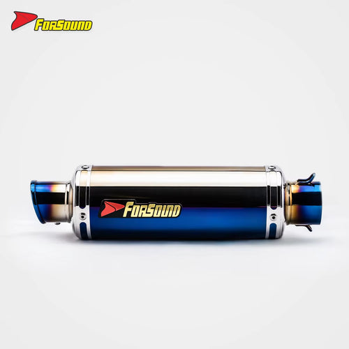 Stainless Steel 51Mm over Retro Long End Can Baked Blue Exhaust Pipe Universal Motorcycle Pipe