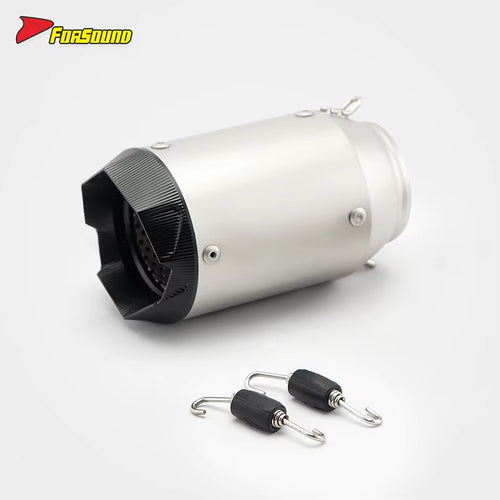 Universal 60Mm Stainless Steel Carbon Fiber Matte Black End Can Embossed Cokeexhaust Pipe Tail Section Xmax Egzos Korumas