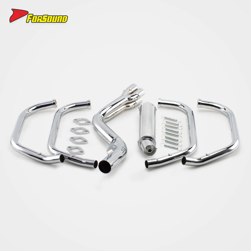 Exquisite and Heat Resistant Electroplating Motorcycle Full System Exhaust Pipe for HONDA CBX400F CB400F 1981-1984 Vintage Style